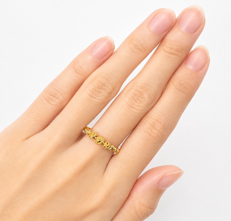 Merchant9 Cincin Emas Boba Dimensi L:0.4CM