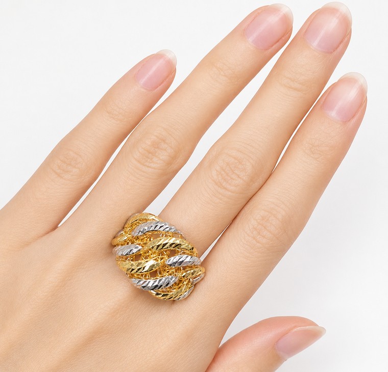 Merchant9 Cincin Emas Kait Dimensi Perut Ular Adra 2C L:1.7CM