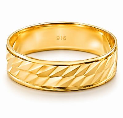 Merchant9 Cincin Emas Belah Rotan Dimensi (Matte) L:0.45CM