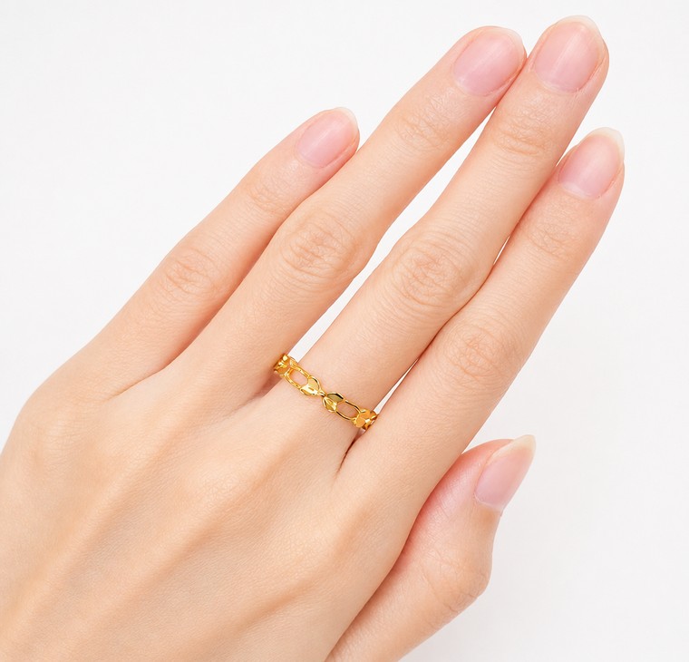 Merchant9 Cincin Emas Ribbon Plain L:0.3CM