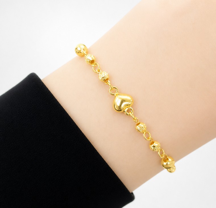Merchant9 Rantai Tangan Bebola Love Plain L:0.55CM