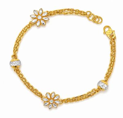 Merchant9 Rantai Tangan Sauh Double Blossom Royale Bebola 2C L:1CM