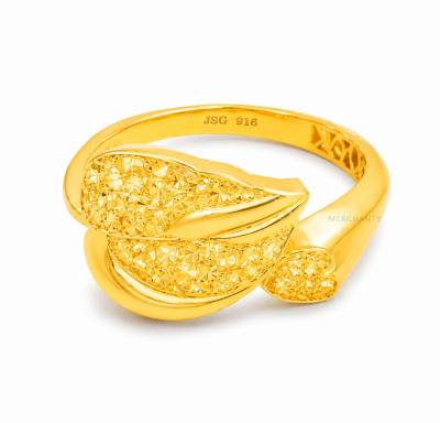 Merchant9 Cincin Emas Aureleaf Love Diamond Cut