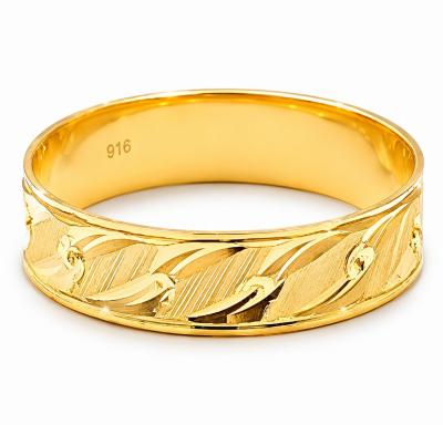 Merchant9 Cincin Emas Belah Rotan Wave Dot L:0.45CM