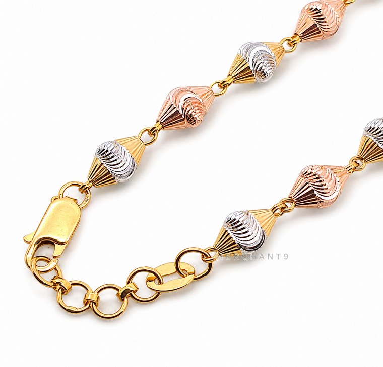 Merchant9 Rantai Leher Candy CekMek Half Moon 3C L:0.6CM