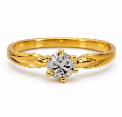 Merchant9 Cincin Emas Solitare Diamond Cut 2C