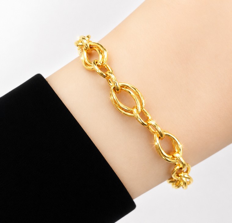 Merchant9 Rantai Tangan Double Oval Rope L:0.6CM