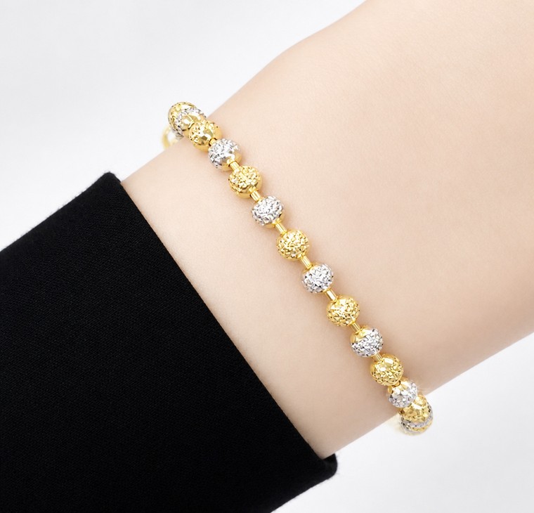 Merchant9 Rantai Tangan Biji Sawi Diamond Cut 2C L:0.4CM