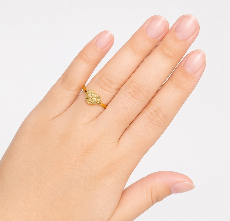 Merchant9 Cincin Emas Elora Love Matte L:0.8CM