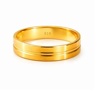 Merchant9 Cincin Emas Belah Rotan Line Matte L:0.4CM