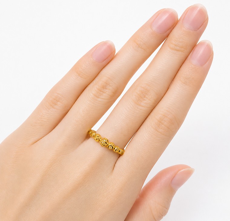 Merchant9 Cincin Emas Boba Dimensi Mushroom L:0.4CM