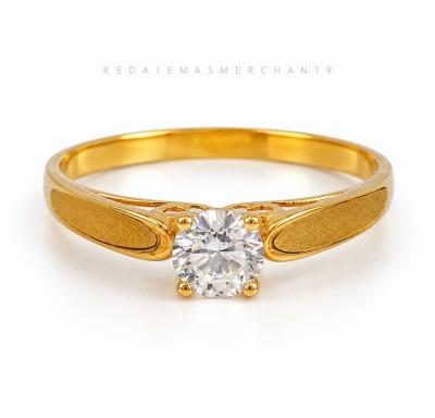 Merchant9 Cincin Emas Permata Cera 9020 solitaire