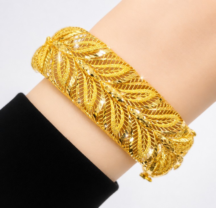 Merchant9 Gelang Folia Petak Kerawang Pasir L:2.1CM