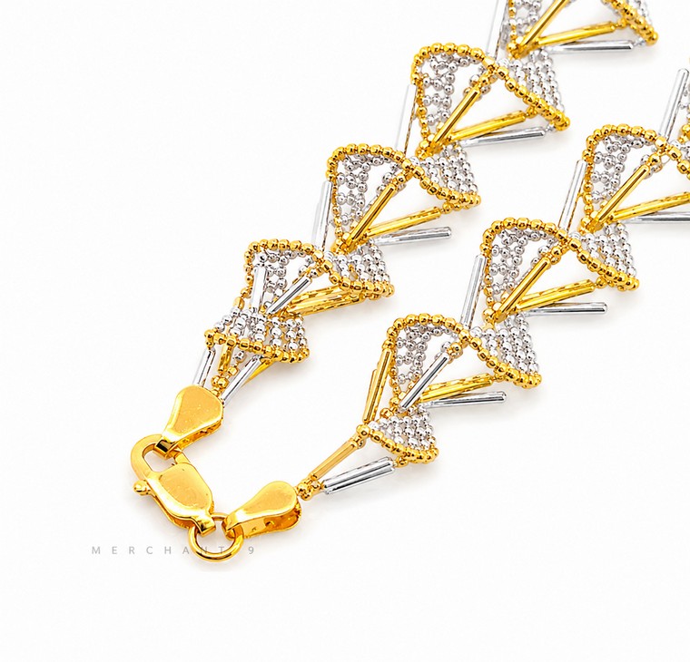 Merchant9 Rantai Leher THURAYA Choker Twist Buluh Boba Fringe 2C