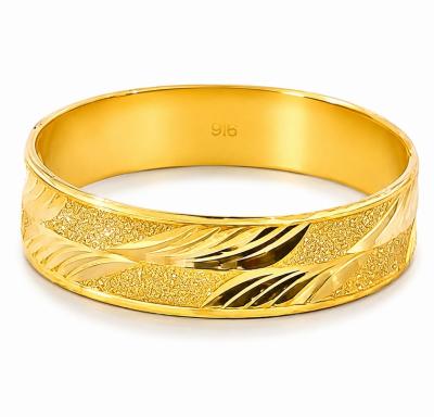 Merchant9 Cincin Emas Belah Rotan Wave Pasir L:0.45CM