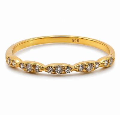 Merchant9 Cincin Emas Permata 916 M6684 Minimalist