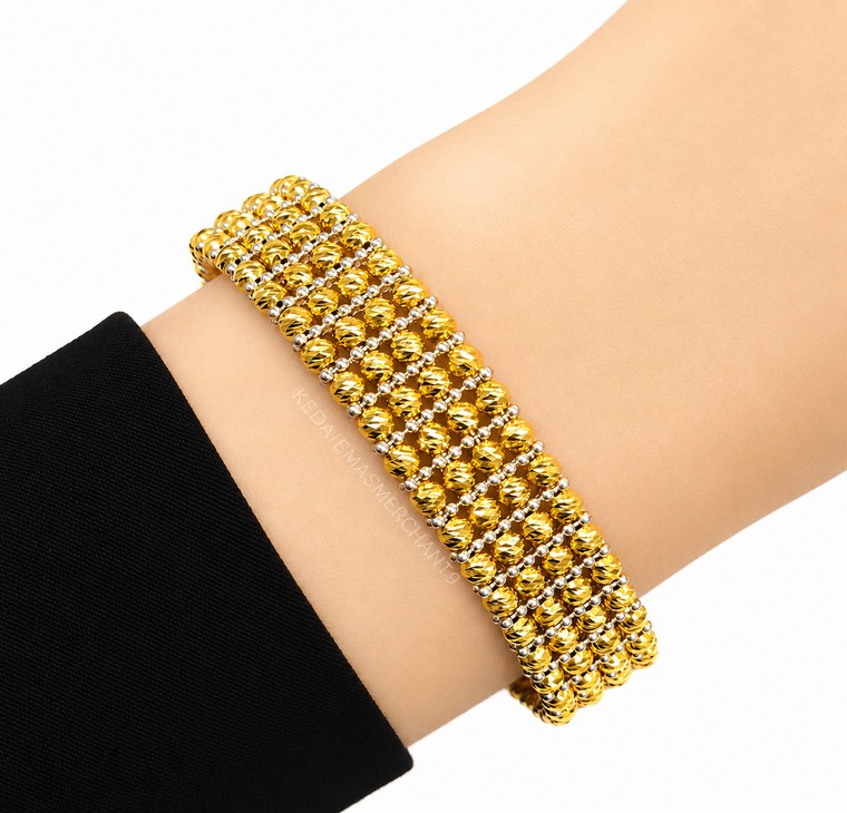Merchant9 Gelang Boba Italian 4 Layer 2C L:1.1CM
