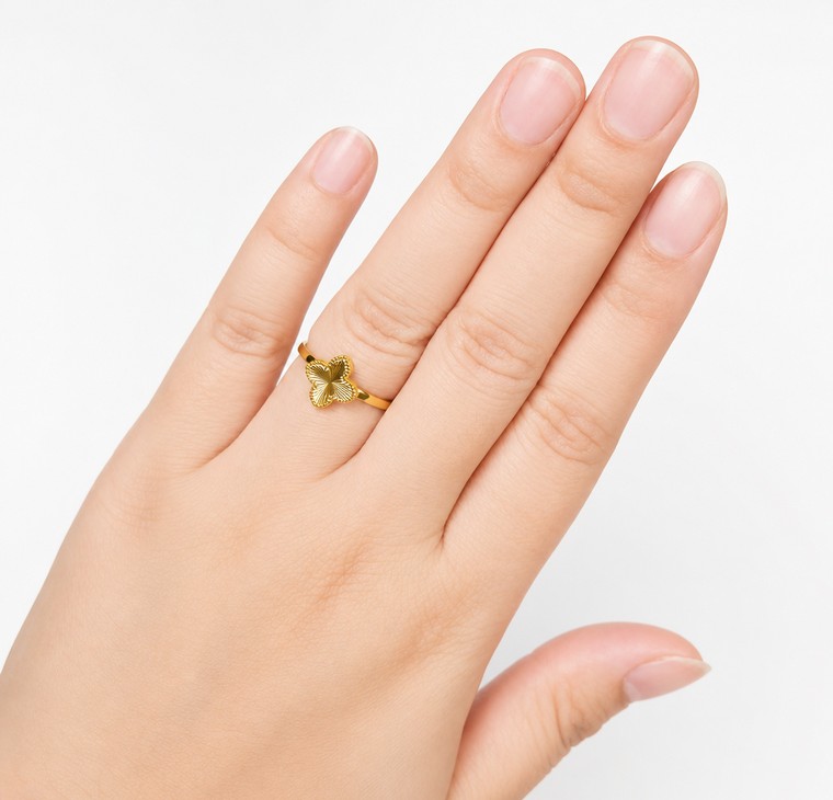 Merchant9 Cincin Emas Fleur Stripes L:0.95CM