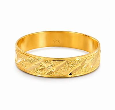 Merchant9 Cincin Emas Belah Rotan Wave Star Pasir L:0.4CM