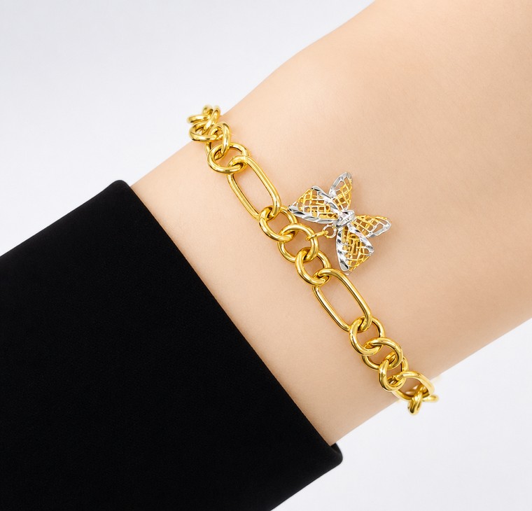 Merchant9 Rantai Tangan Sauh Kendi Gantung Ribbon 2C L:0.6CM