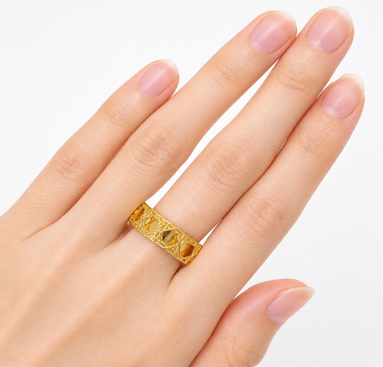 Merchant9 Cincin Emas Cube Polish L:0.7CM