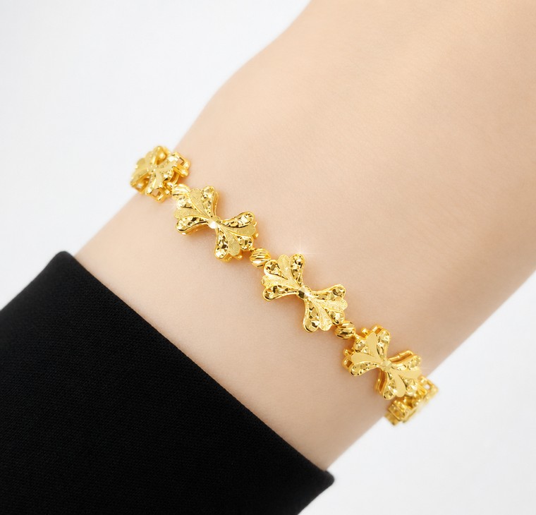 Merchant9 Rantai Tangan Minimalist Ribbon Biji Sawi L:0.7CM
