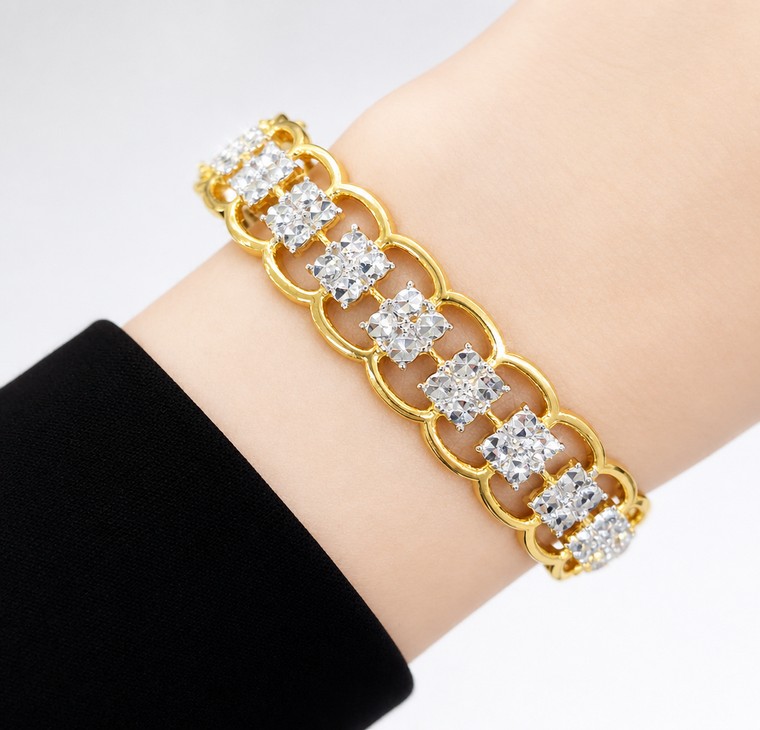Merchant9 Gelang Oval Cube Diamond Cut L:1.2CM