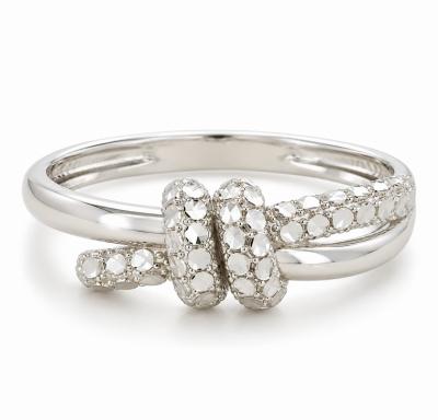 Merchant9 Cincin Emas Knot Diamond Cut Chrome