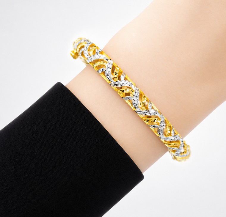 Merchant9 Gelang Oval Kerawang Chrome STM L:0.55CM
