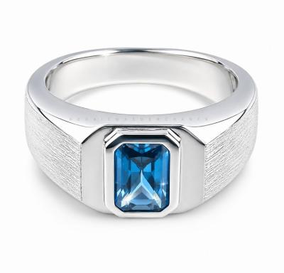Merchant9 Cincin Perak Batu Biru Muda
