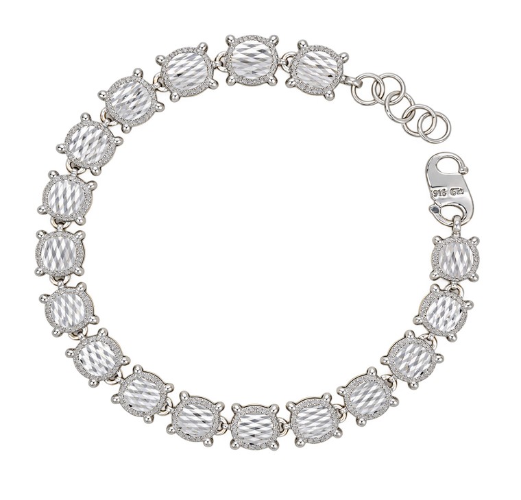 Merchant9 Rantai Tangan LOUISE Diamond Cut Chrome L:0.7CM