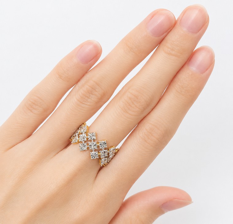 Merchant9 Cincin Emas LOUISE Diamond Cut L:1CM