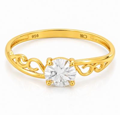 Merchant9 Cincin Emas Kerawang Diamond Cut L:0.5CM