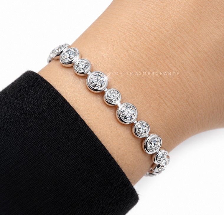Merchant9 Rantai Tangan NOVA Ice Cut Circle Chrome L:0.75CM (KLIP)