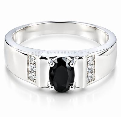 Merchant9 Cincin Perak Batu Hitam 3337