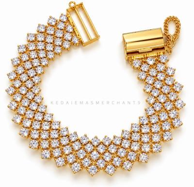 Merchant9 Rantai Tangan LOUISE Diamond Cut L:1.8CM (KLIP PETAK)