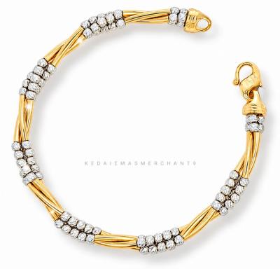 Merchant9 Rantai Tangan Megan Tocang 3 Boba 2C L:0.4CM