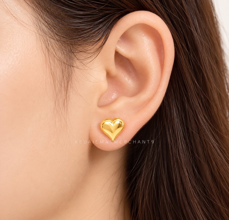 Merchant9 Subang Paku Love Polish L:0.6CM