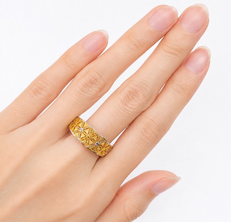 Merchant9 Cincin Emas Lintah Pyramid 2C L:0.8CM