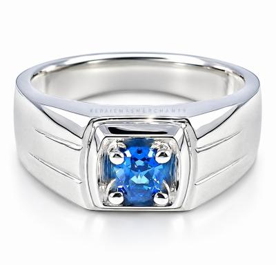 Merchant9 Cincin Perak Batu Biru Bumantara