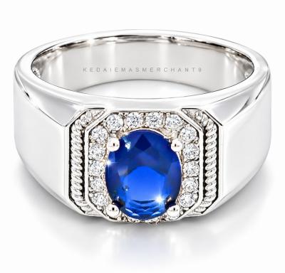 Merchant9 Cincin Perak Batu Biru 3555