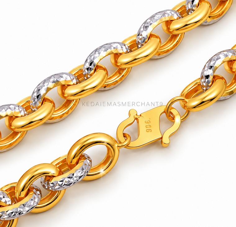 Merchant9 Rantai Leher Sauh Oval Dimensi 2C L:0.7CM