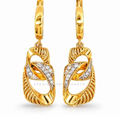 Merchant9 Subang Ring Dangle Square Permata DIA:0.8CM
