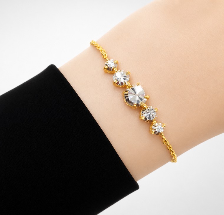 Merchant9 Rantai Tangan Choker Louise Sauh Diamond Cut 2C L:0.6CM