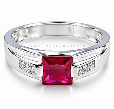 Merchant9 Cincin Perak Batu Merah 3544