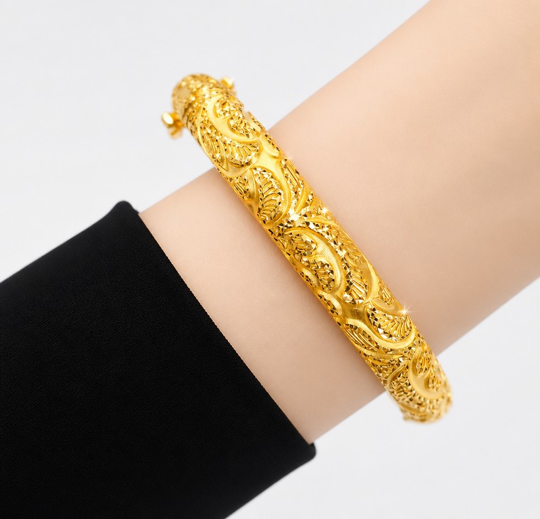 Merchant9 Gelang KLASIK ANGGUN Kerawang Matte L:0.8CM