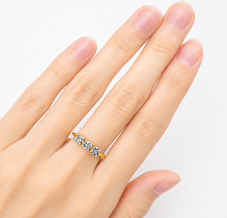 Merchant9 Cincin Emas LOUISE Diamond Cut L:0.4CM