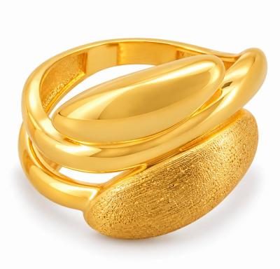Merchant9 Cincin Emas LUMERA Wave Leaf Matte L:1.9CM