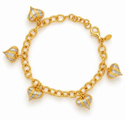 Merchant9 Rantai Tangan Sauh Oval Polish Gantung Love Chrome L:0.5CM