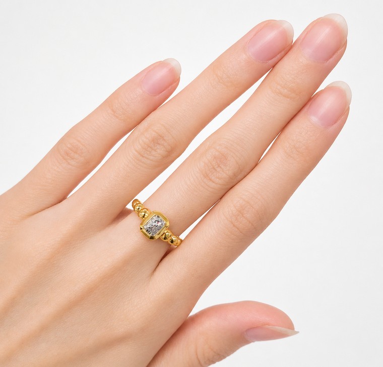 Merchant9 Cincin Emas NOVA Ice Cut Octelle Pearl 2C L:0.75CM